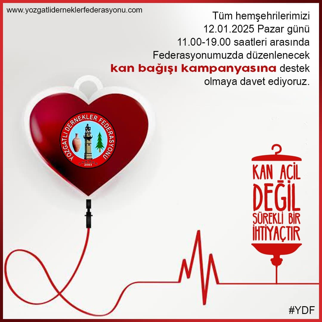 FEDERASYONUMUZDA KAN BAĞIŞI KAMPANYASI